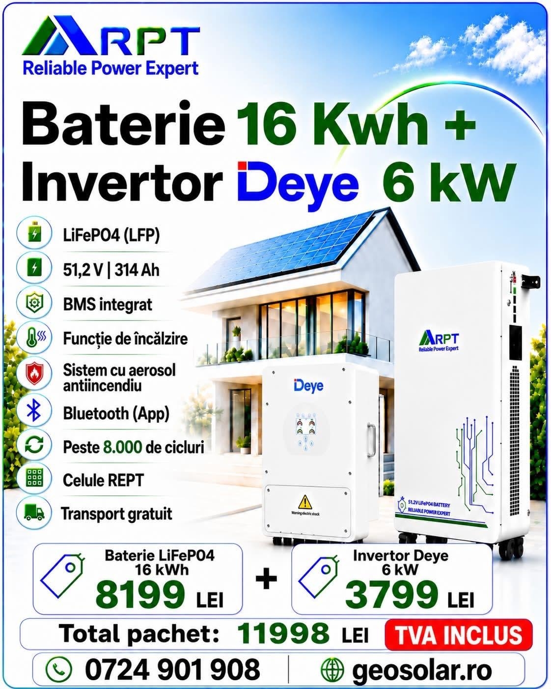 Sistem fotovoltaic monofazat 7,36 kW