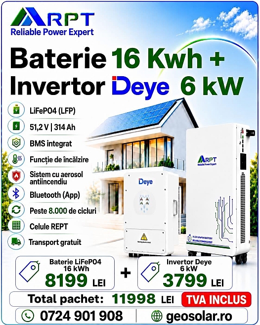 Sistem fotovoltaic monofazat 7,36 kW